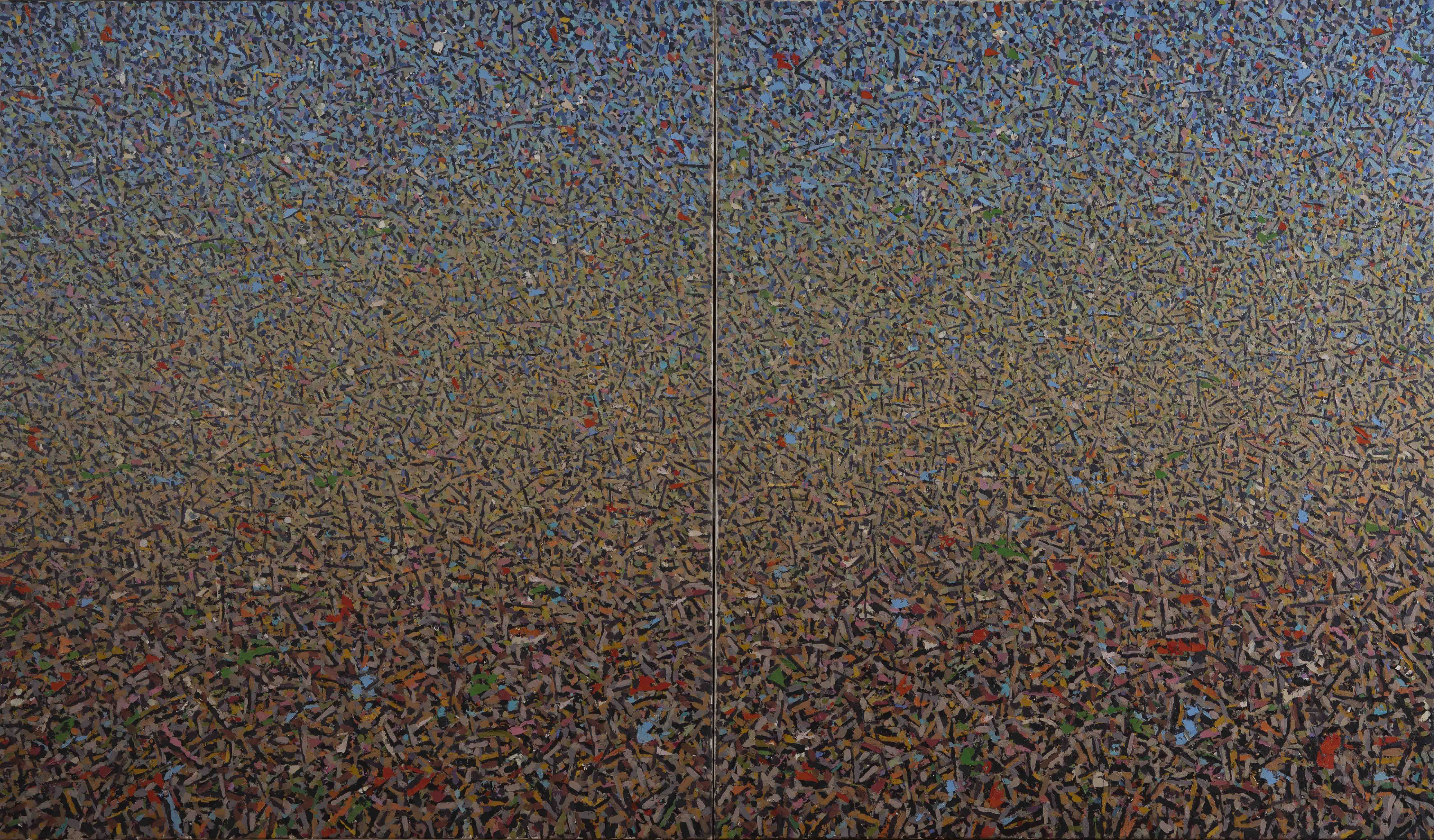 Yaz nazarasi-6, tuval üzeri yagliboya, 200x300 cm, 2017